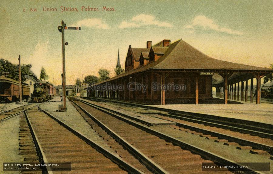 Postcard: Union Station, Palmer, Massachusetts